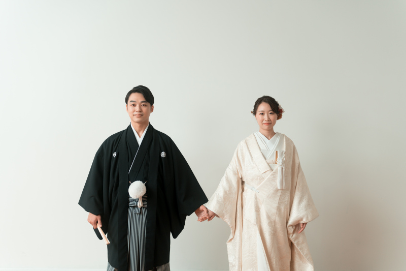 和装でスタジオ撮影