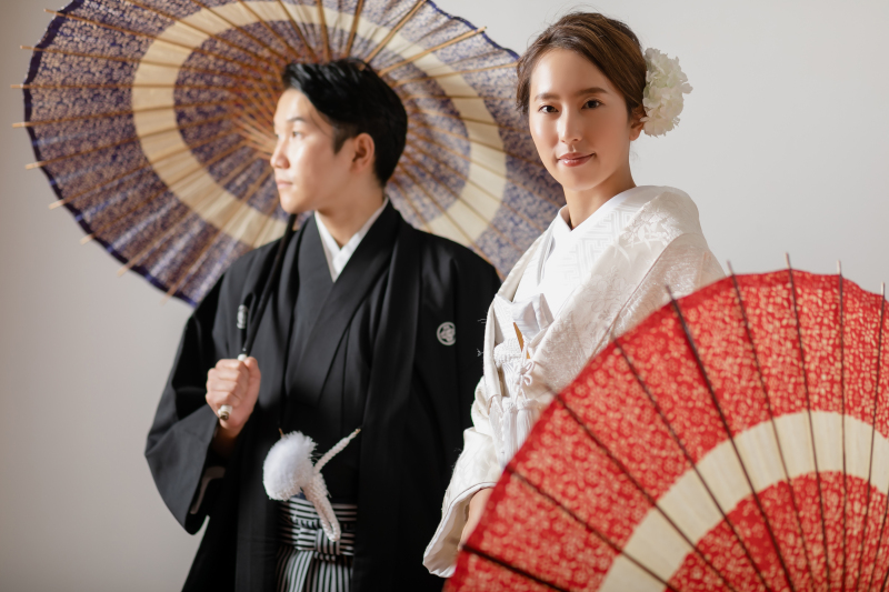 和傘を使ってみたり