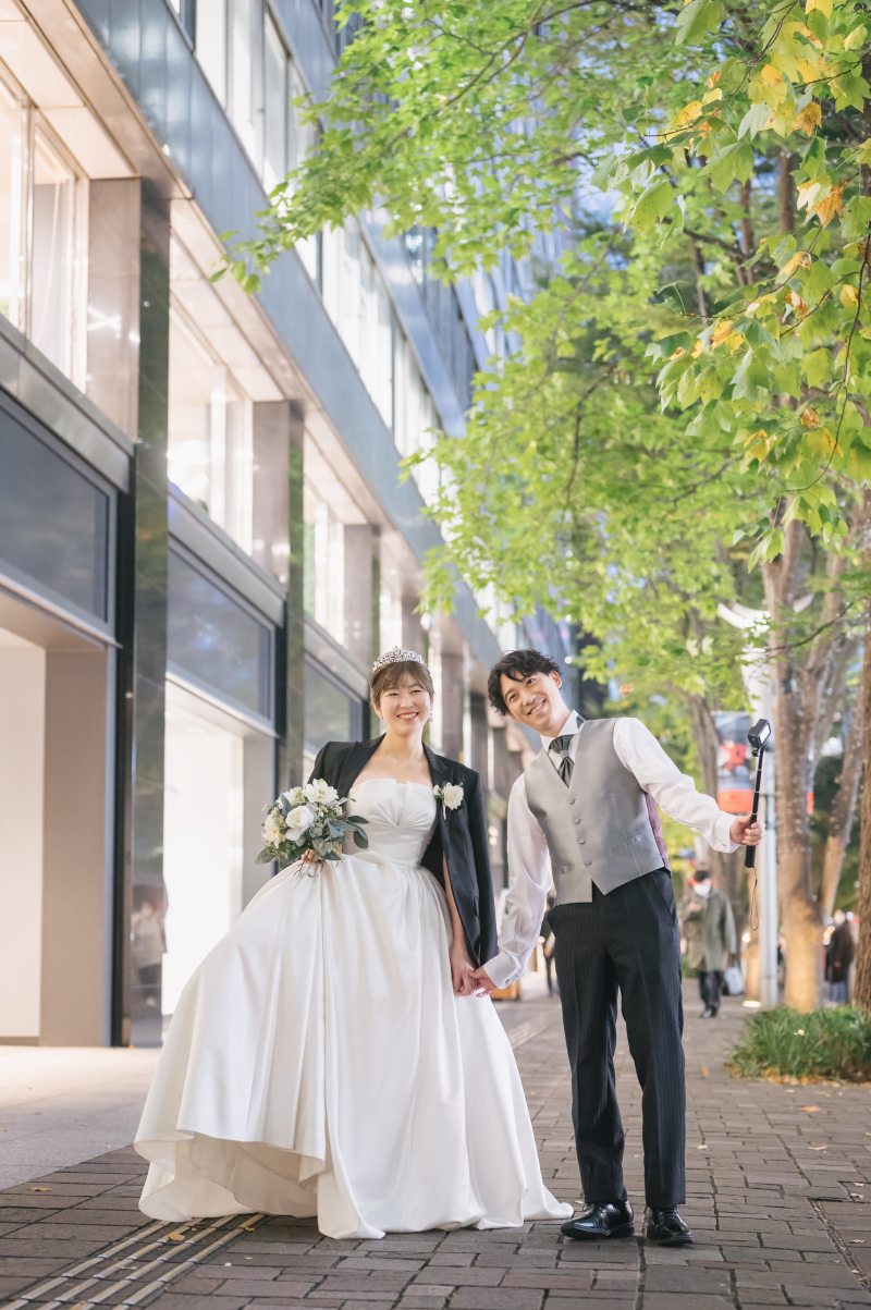 ジャケットを羽織って