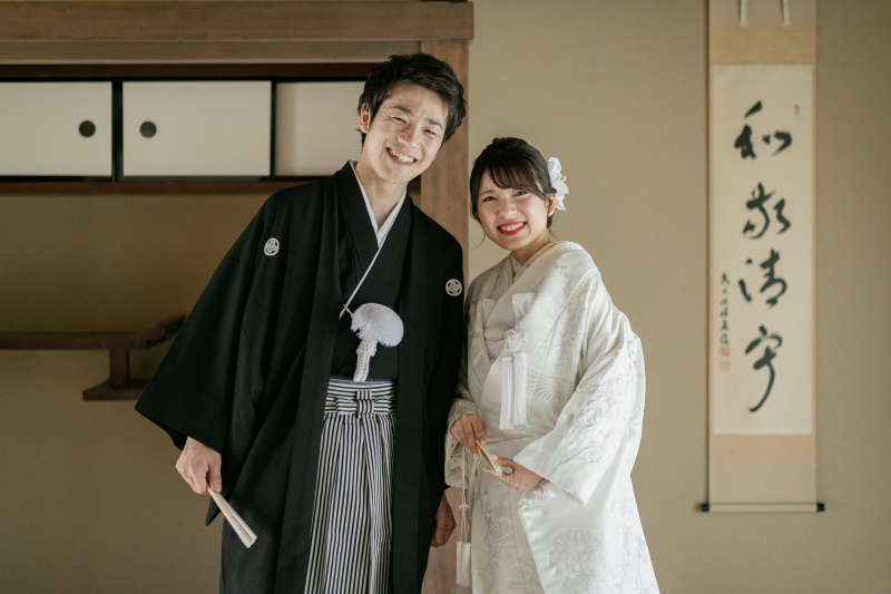 笑顔あふれる庭園ロケ撮影(和装1着 ロケーション撮影)