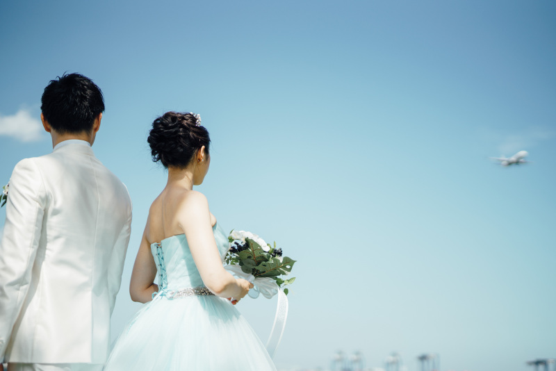 飛行機を眺めながら