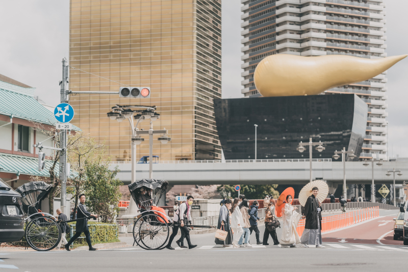 春の東京をめぐるロケーション撮影