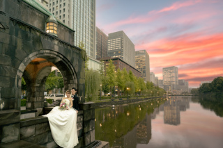 雨の日も楽しく（洋装ロケーション撮影）