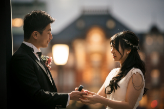 秋めく東京で（和洋各2着 浜離宮〜東京駅ロケーション撮影）