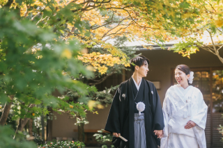 秋色に染まる景色を楽しんで