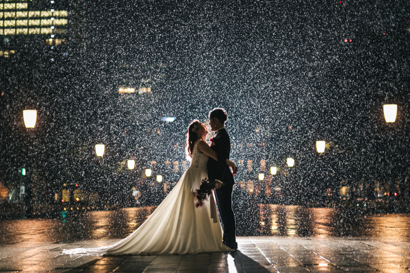雨粒までドラマチックに