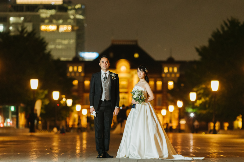 最後は幻想的に煌めく東京駅で