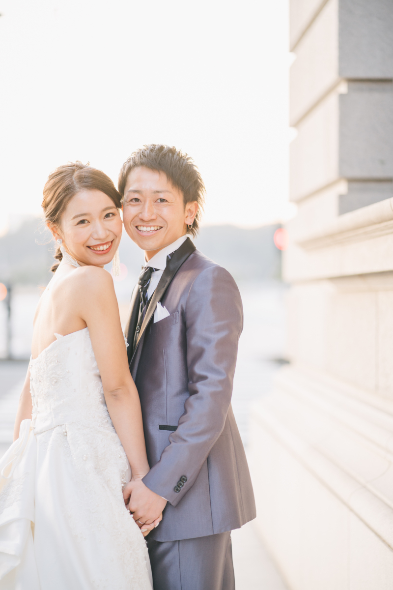 笑顔で振り返りショット