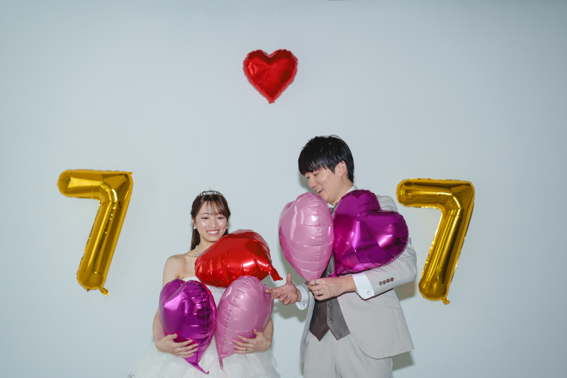 風船をプラスして可愛さUP!