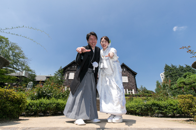 洋装和装で楽しむ旧古河邸