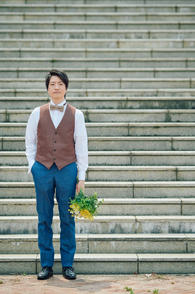 新郎様もソロショットを