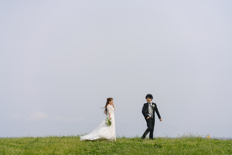 青と緑のコントラスト