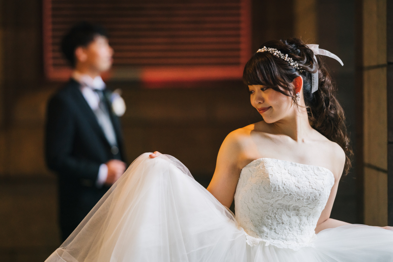 ドレス姿を美しく