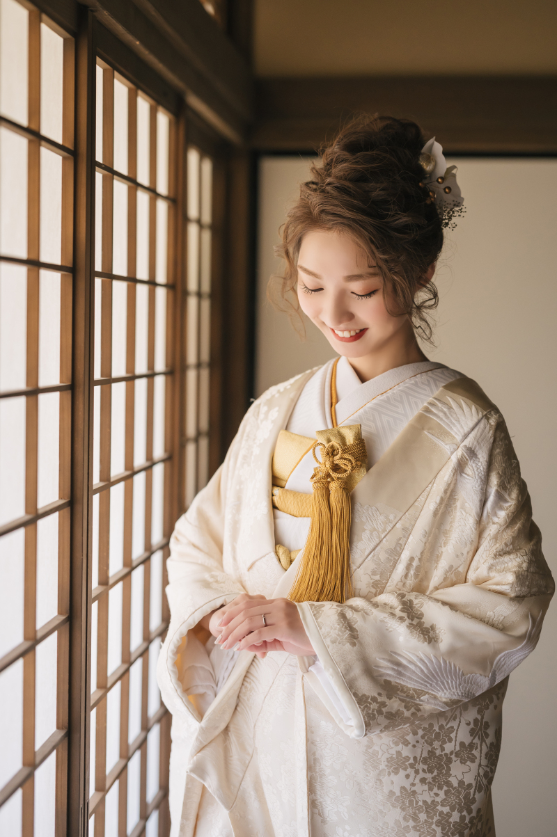 白無垢姿で