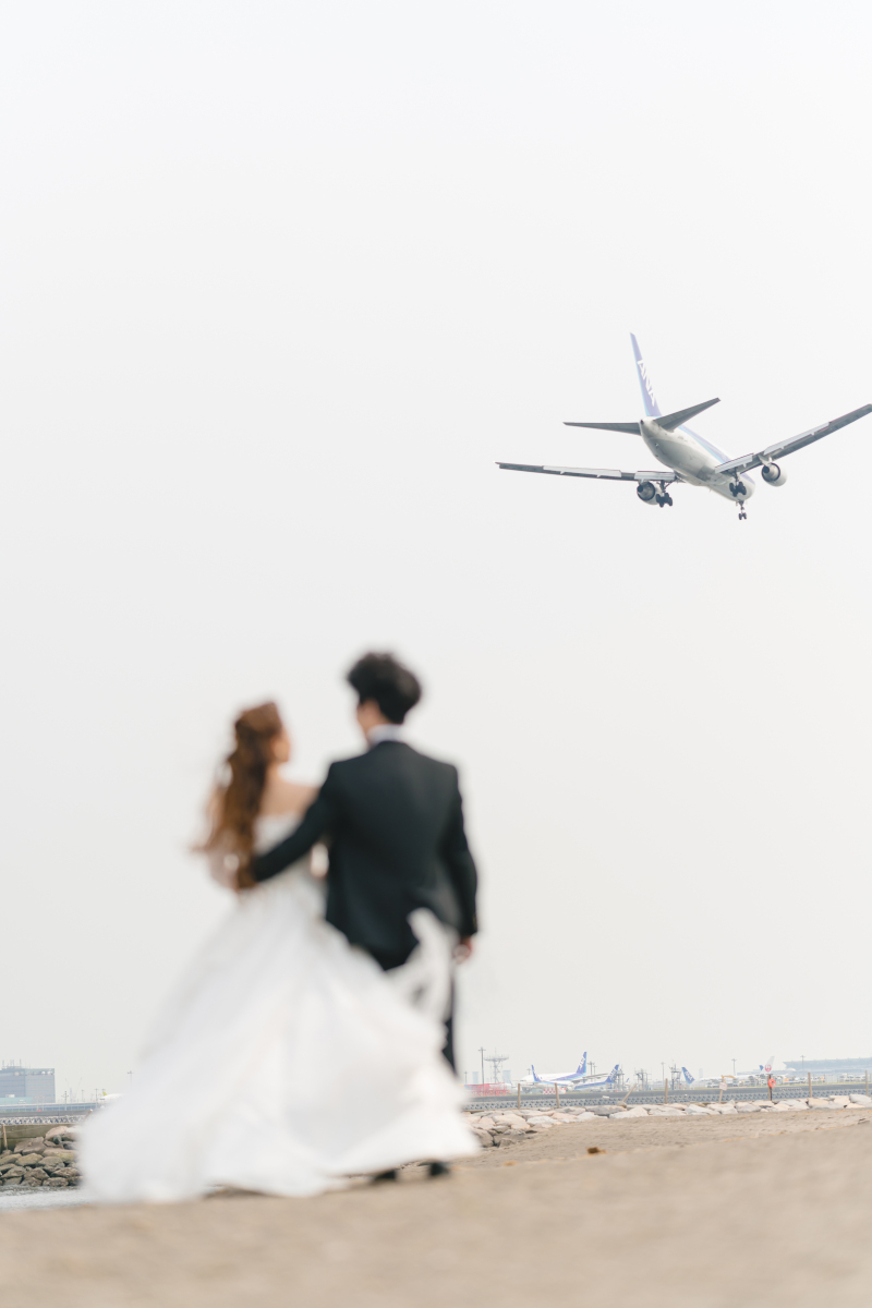 飛行機といっしょに