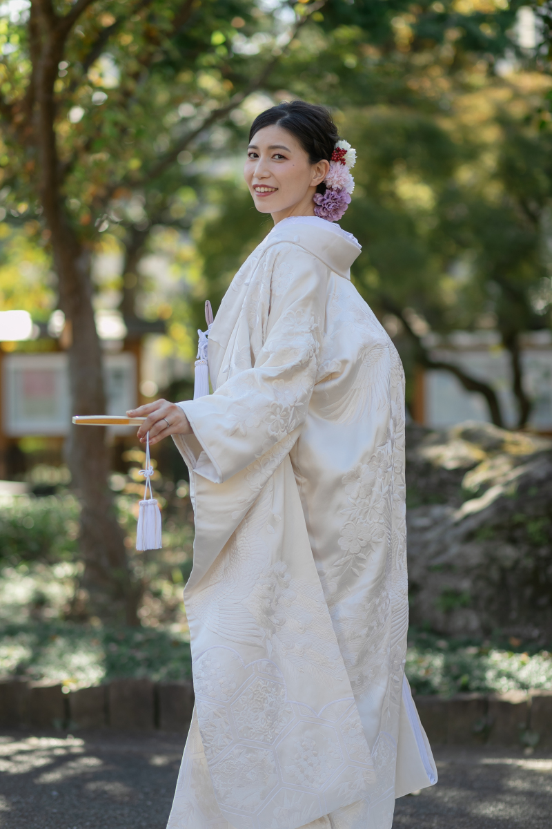 美しい白無垢姿を