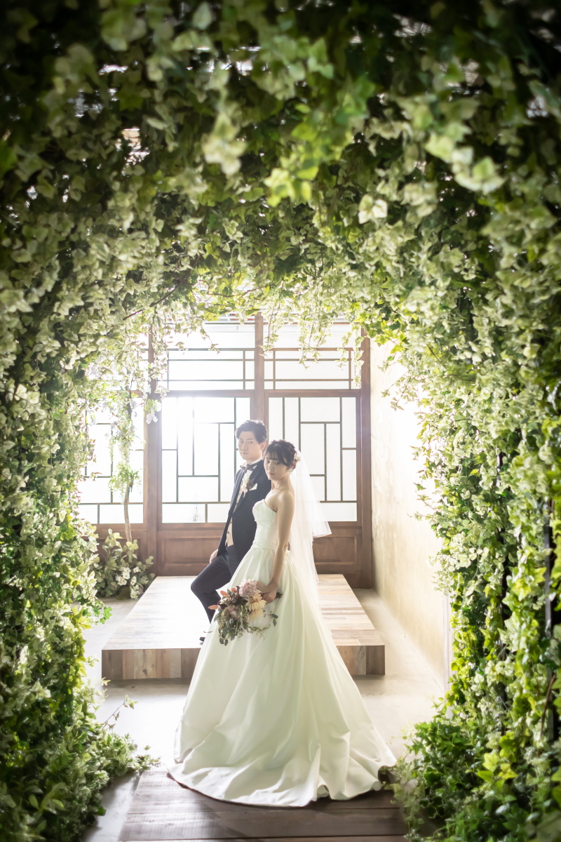 グリーンアーチに囲まれて