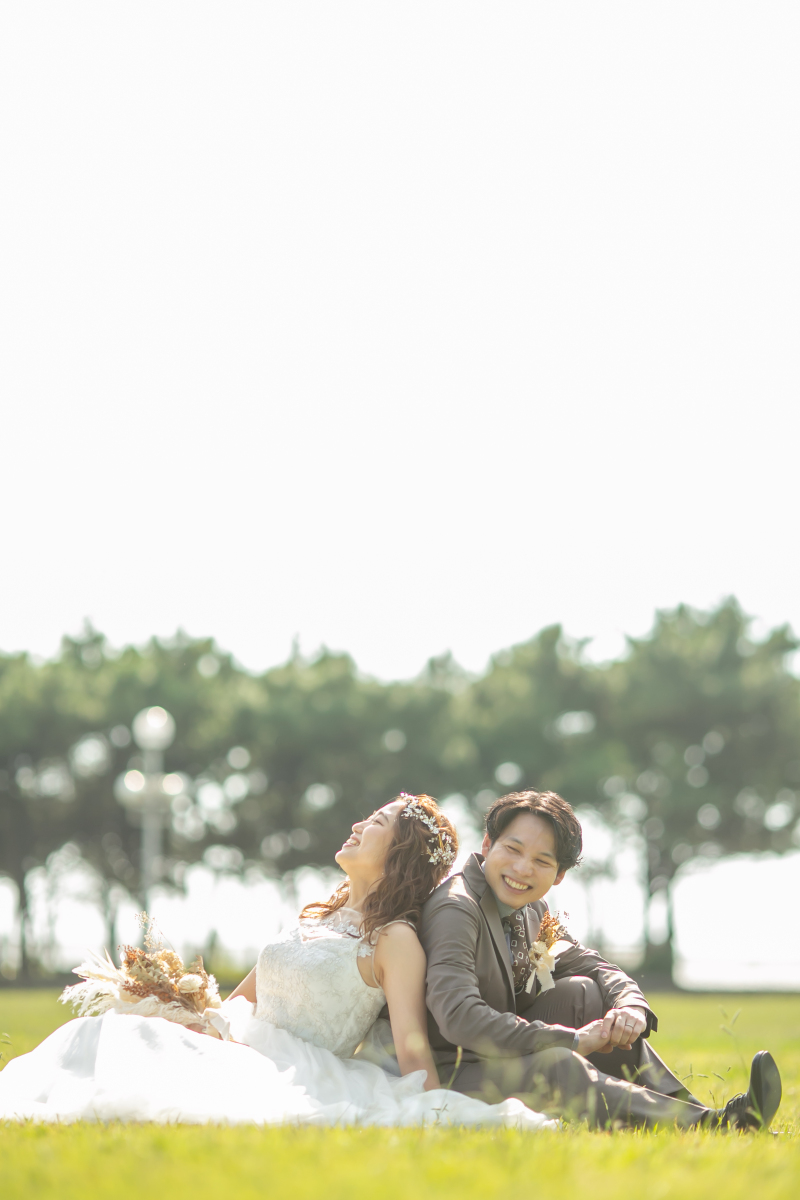 芝生でまったり