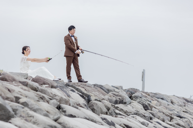 撮影中に釣り!?