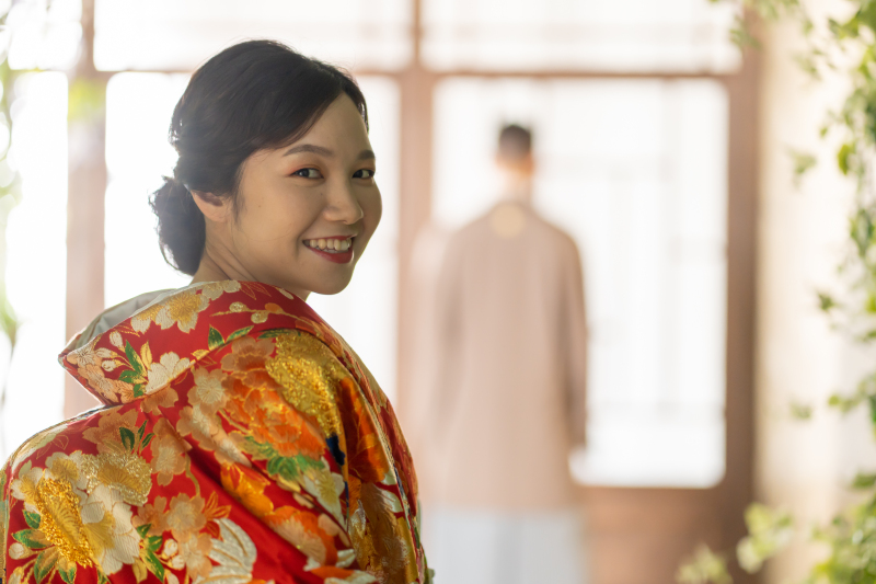 お支度を終えていよいよ撮影スタート！