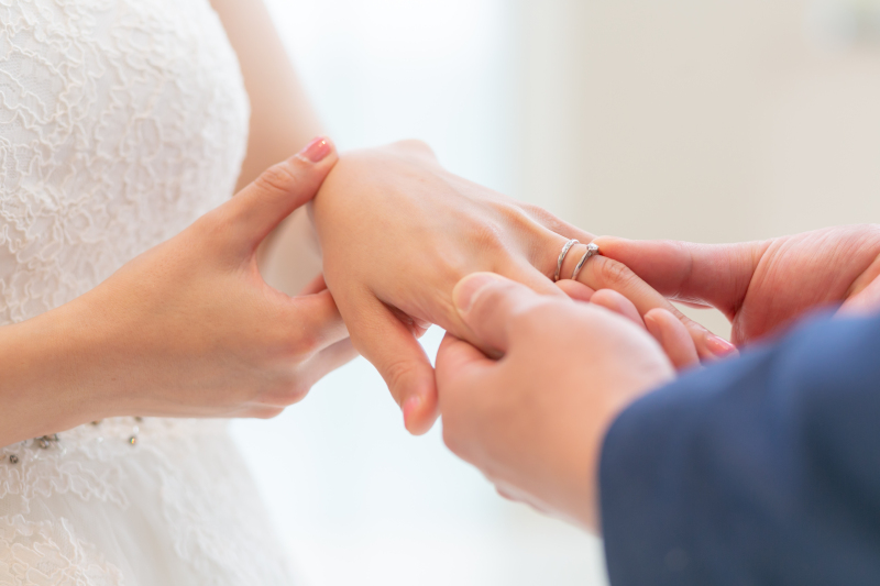 あらためて、指輪交換♪