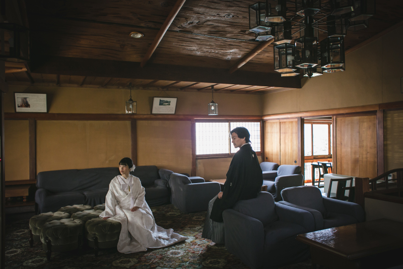 和装でキリッと