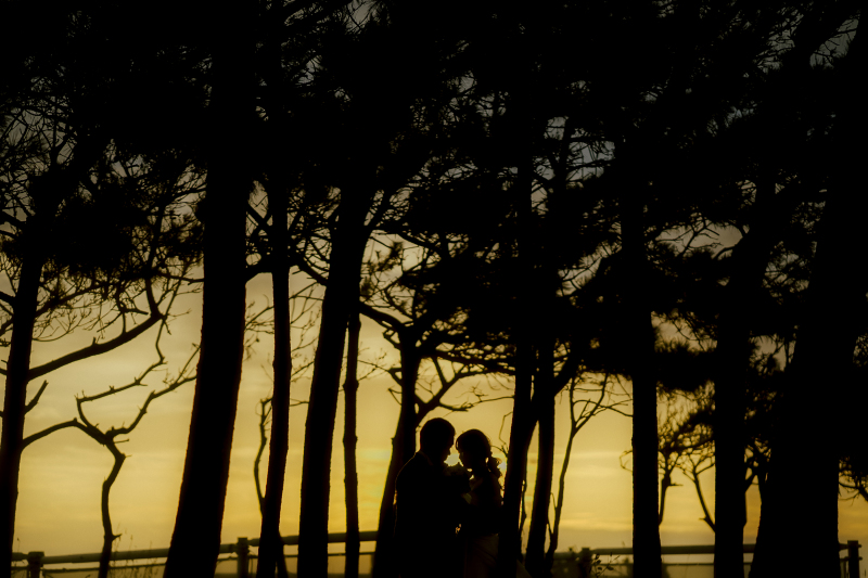 夕日シルエット