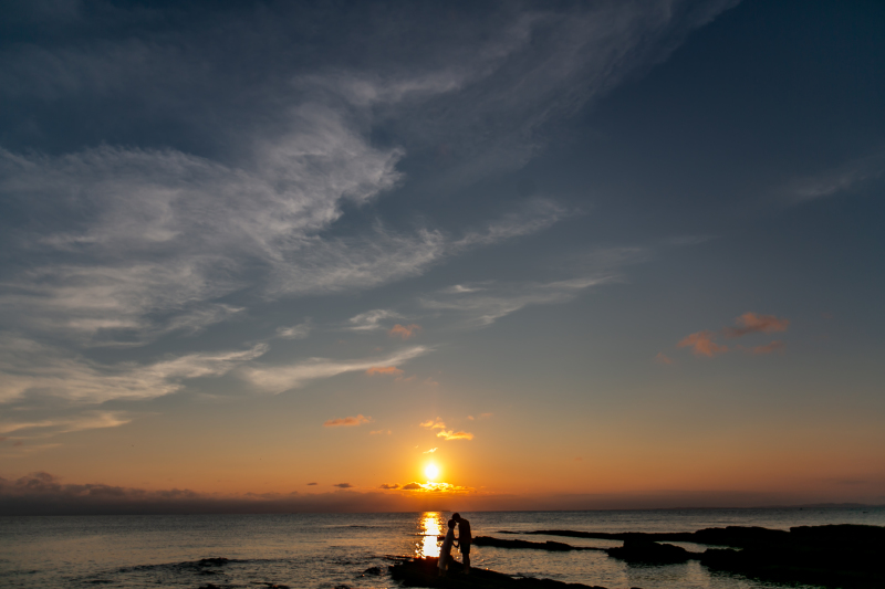 陽が沈む瞬間も