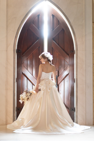 家族と一緒にチャペルフォト♪