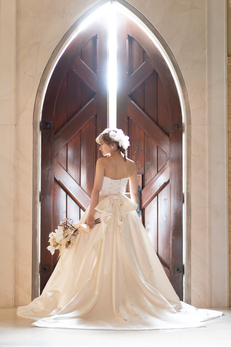 家族と一緒にチャペルフォト♪