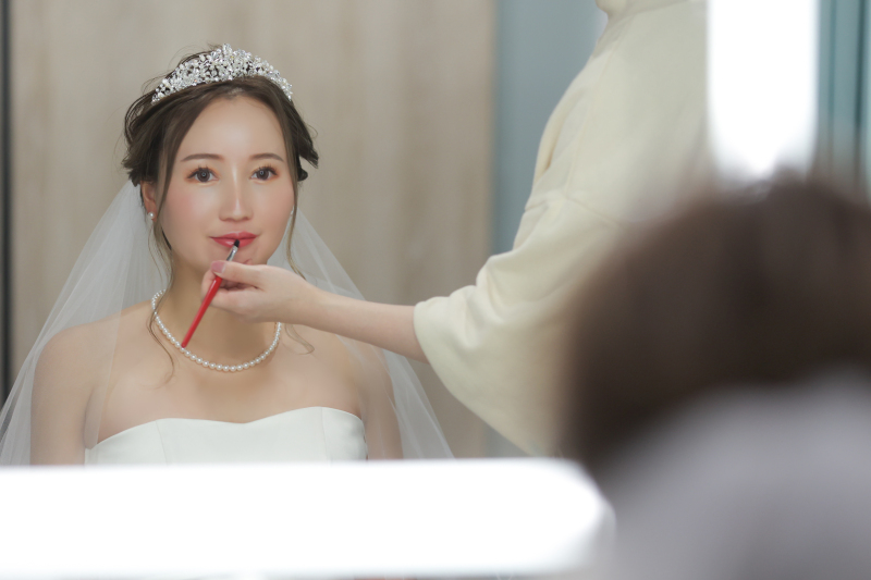 メイクルームにて