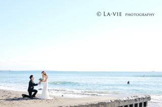 キラキラな海を背景に・・・