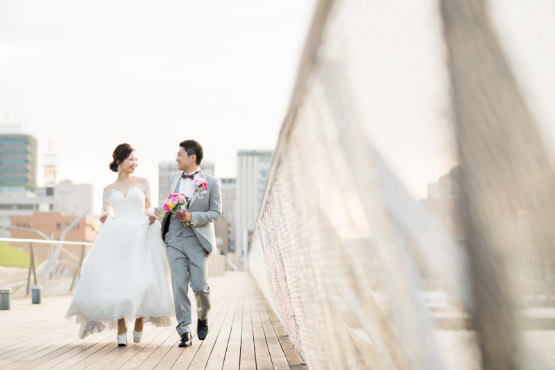 大さん橋でサンセット撮影