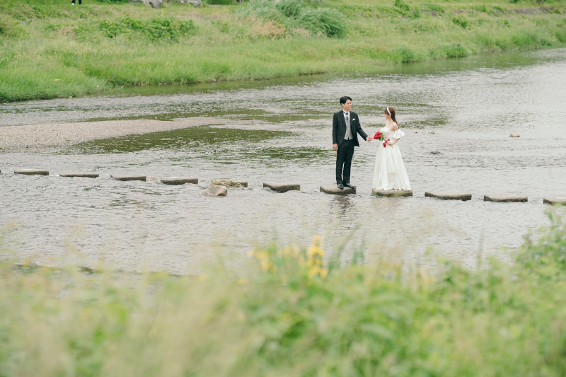 飛び石で・・・