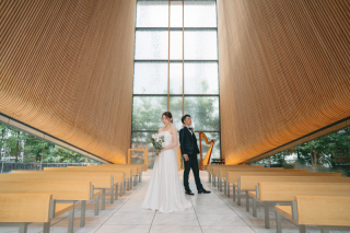実際のチャペル会場でフォト撮影！