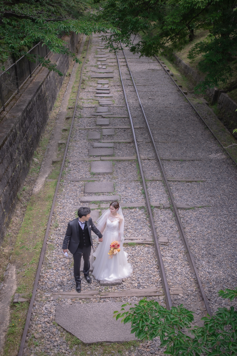 線路の上を歩く!