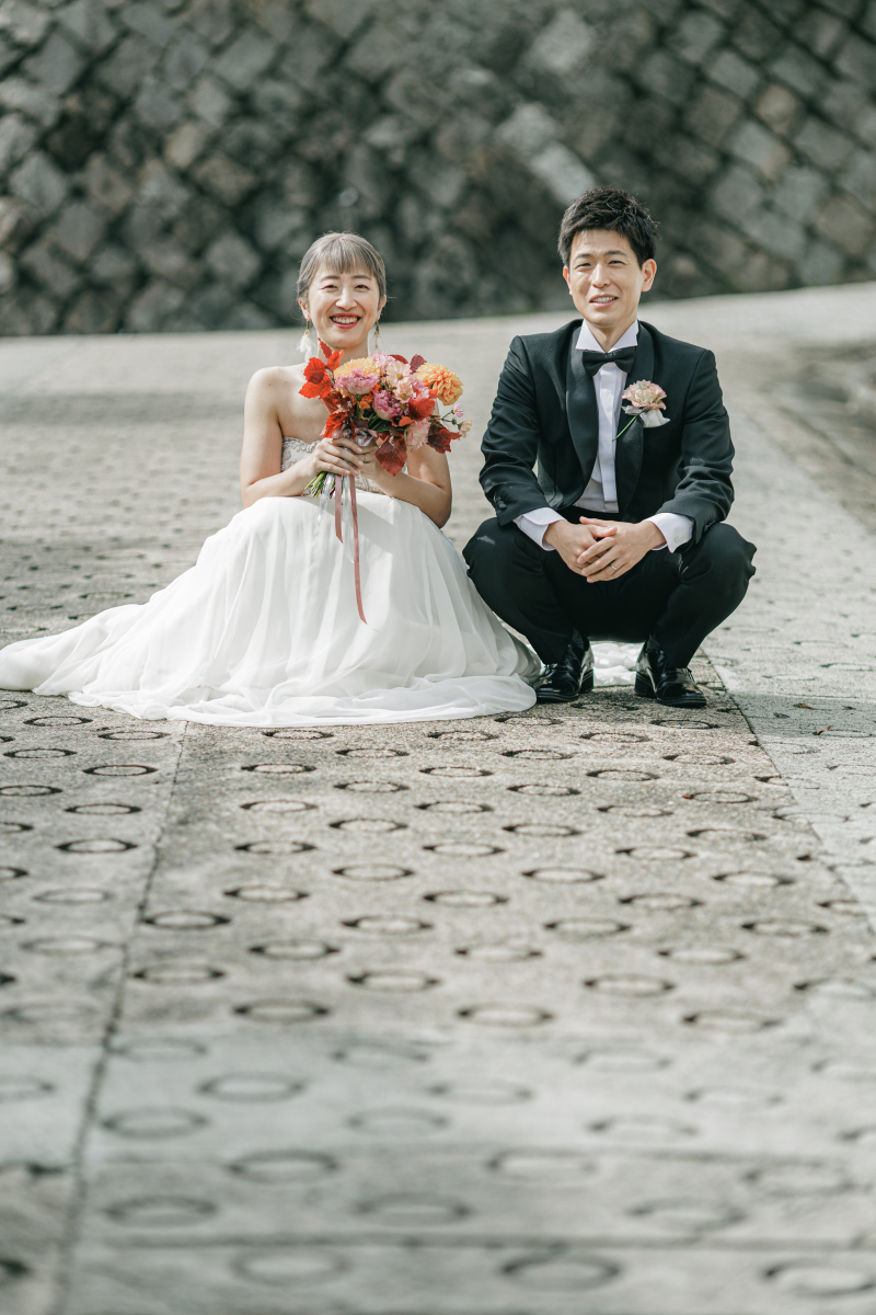 ちょこんと座って・・・