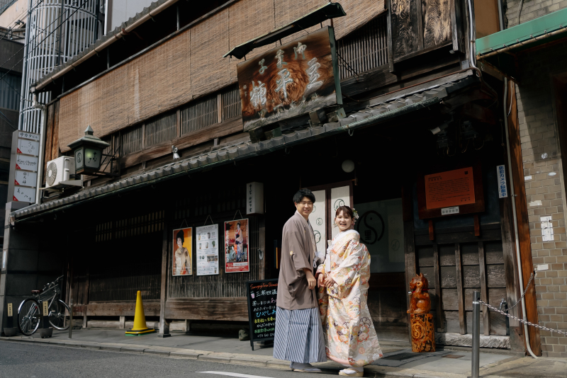 京町家でフォトウエディング