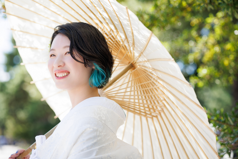 和傘を持つと、、