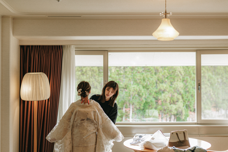 お支度はホテルで