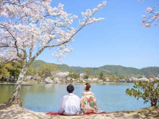 嵐山にある景観豊かな「大覚寺」