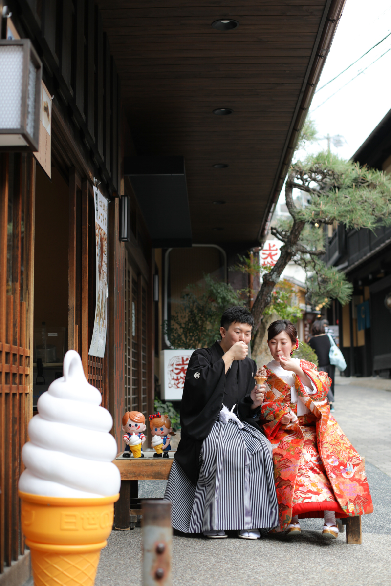 ロケーション撮影　有馬温泉街で・・・