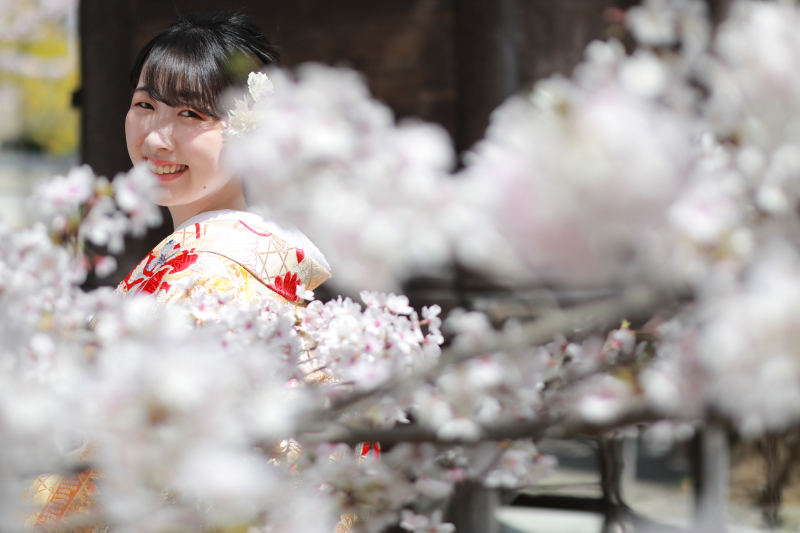 季節のお花と一緒に