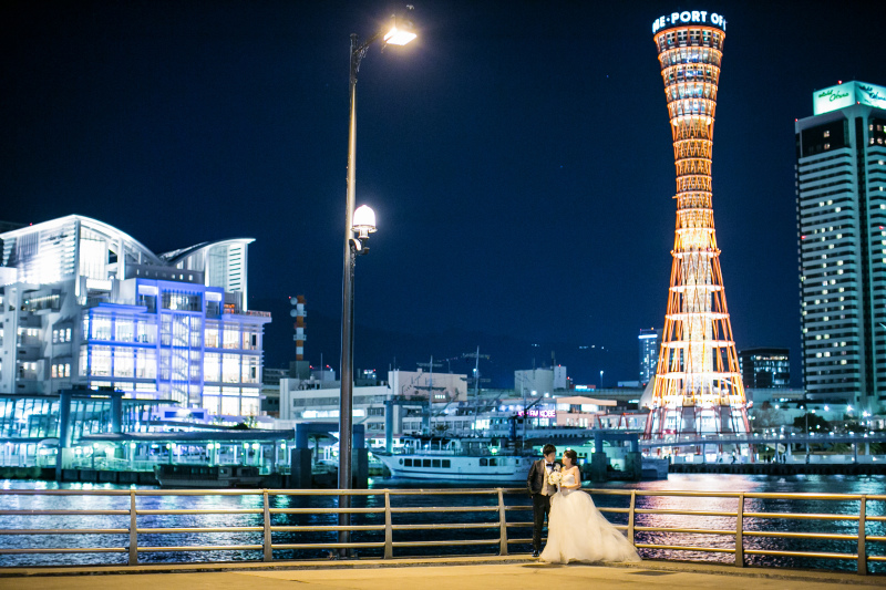 ラヴィファクトリー神戸店_夜景で撮影できる