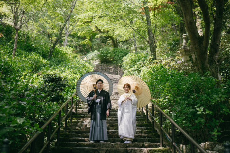 番傘×階段