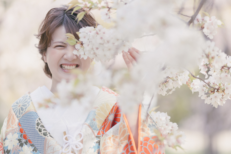 桜×和装