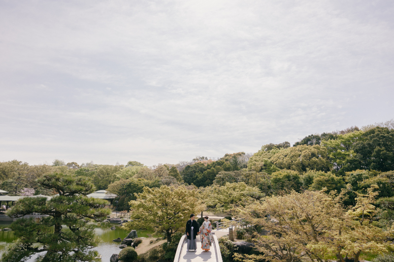 空と緑とお二人
