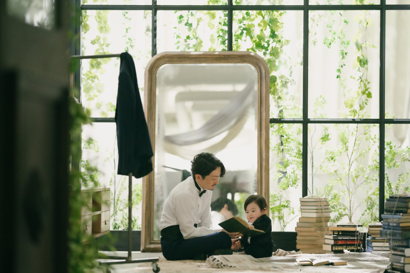 ナチュラルテイストな空間はお子様との撮影も◎