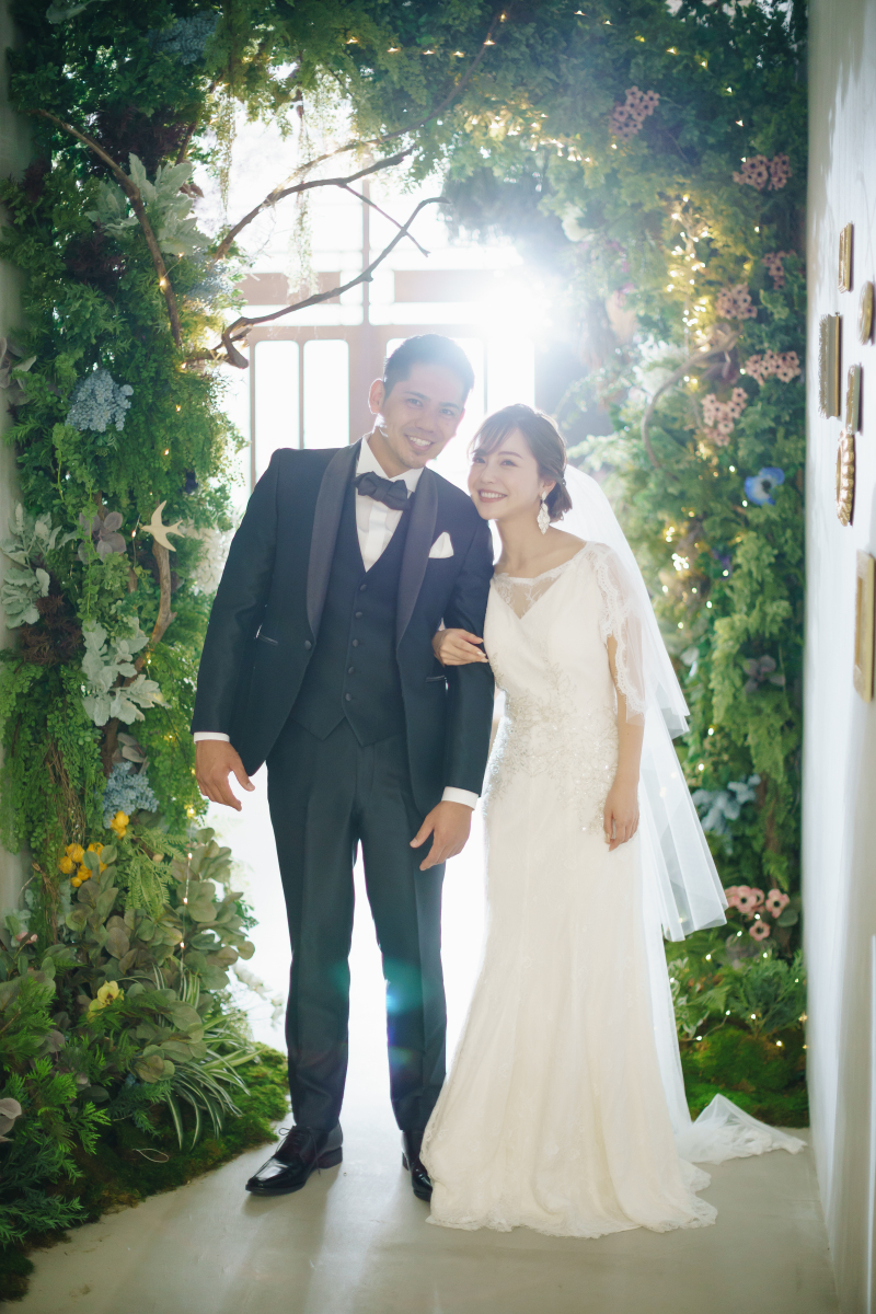 キラキラ光る空間でロマンチックな撮影を