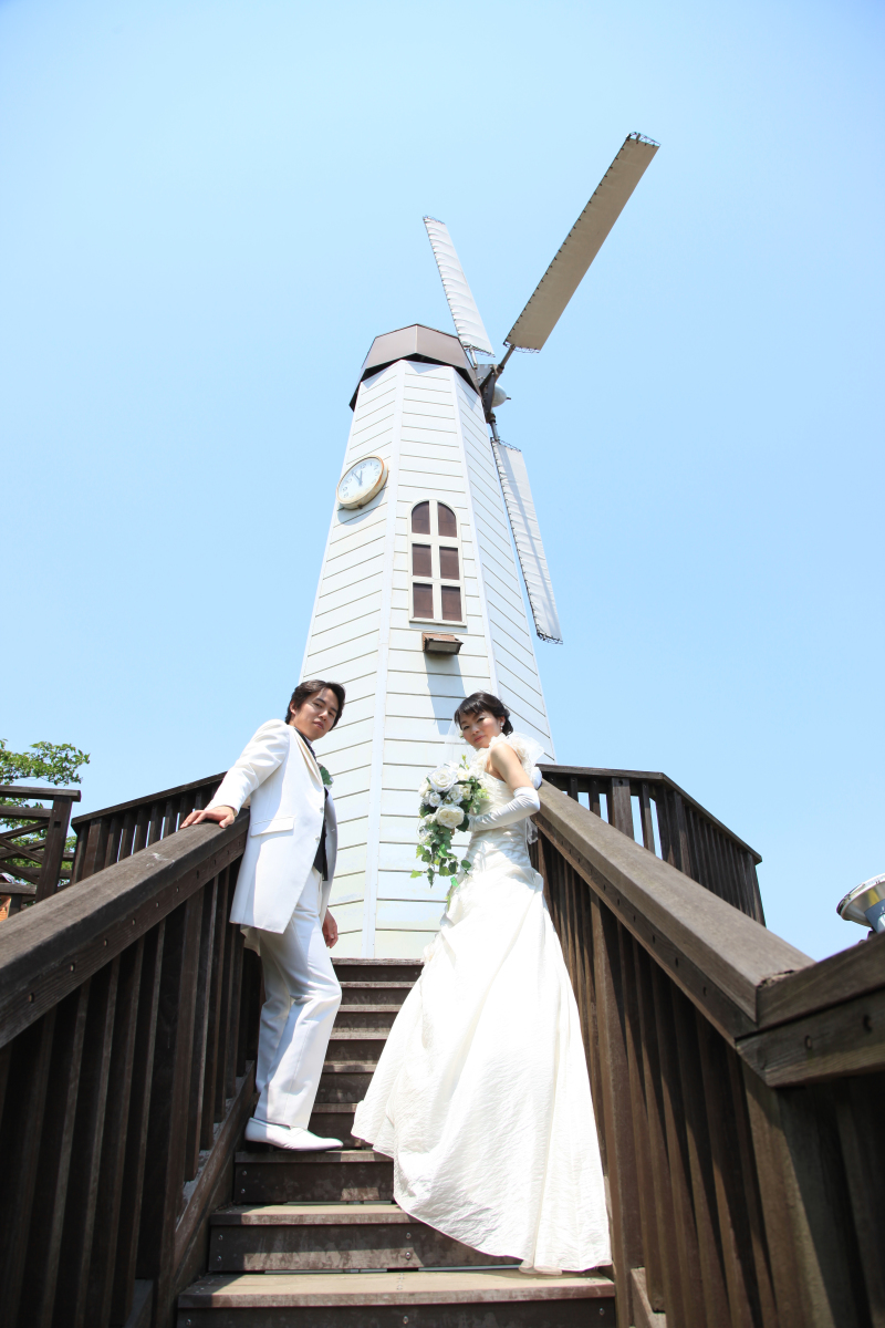 風車と一緒に風を感じながら